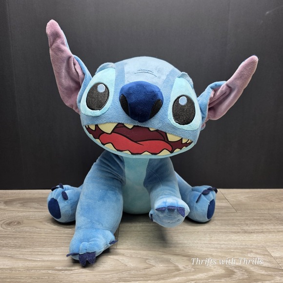 Disney 20" Lilo & Stitch  Plush - Bending Ears - Stitch With Hand Out By Gemmy - Picture 3 of 16
